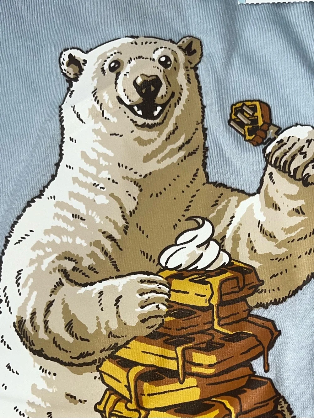 Cat & Jack Kids Long-Sleeve Tee with Polar Bear Pancake Stack Graphic - 4T - NWT